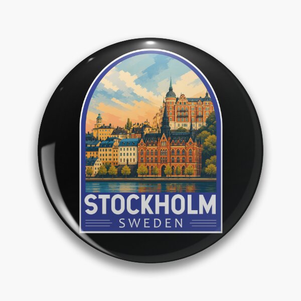 Item preview, Stockholm Sweden Travel Art Emblem designed and sold by KrisSidDesigns.