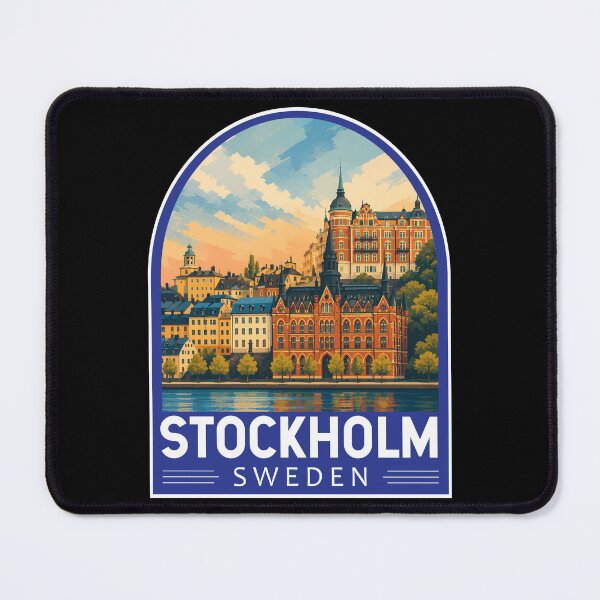 Item preview, Stockholm Sweden Travel Art Emblem designed and sold by KrisSidDesigns.