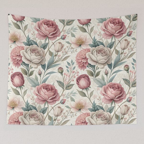 Item preview, Romantic Vintage Rose Garden Pattern designed and sold by Petal & Pattern Co.