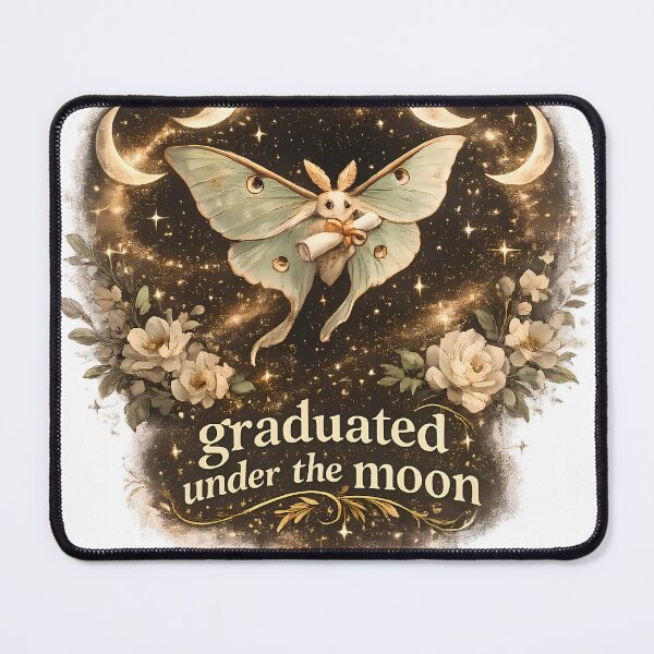 Item preview, Luna Moth Graduation Shirt — Graduated Under The Moon Celestial Art Tee designed and sold by Moonveil_Studio.