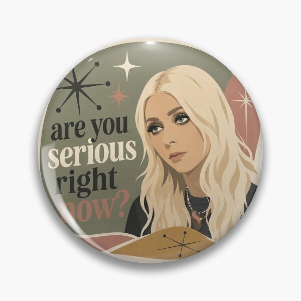 Item preview, Are You Serious Right Now? Retro Mid Century Exhausted Girl Sticker designed and sold by Urbantheseus.