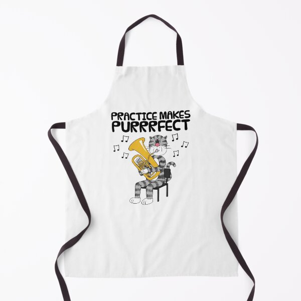 Item preview, Cat Playing Euphonium, Practice Makes Purrrfect, Euphoniumist Musician designed and sold by doodlerob.