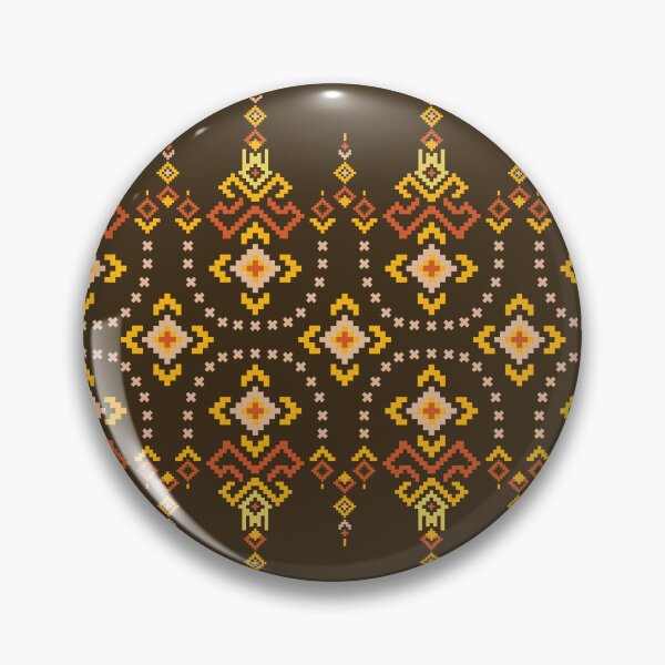 Item preview, Brown Ethnic Diamond Seamless Fabric Pattern designed and sold by PowerAntShop.
