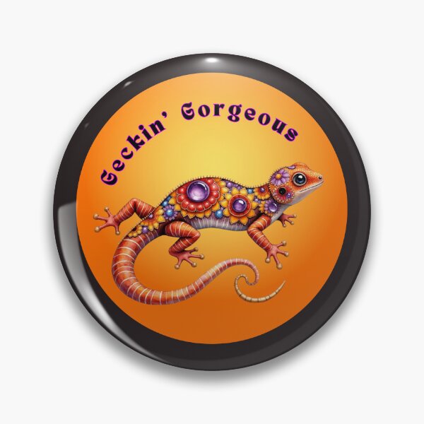 Item preview, Geckin’ Gorgeous Retro Gecko Shirt | Colorful Reptile Lover T-Shirt | Funky Boho Gecko Graphic Tee designed and sold by Ashes to Artistry.