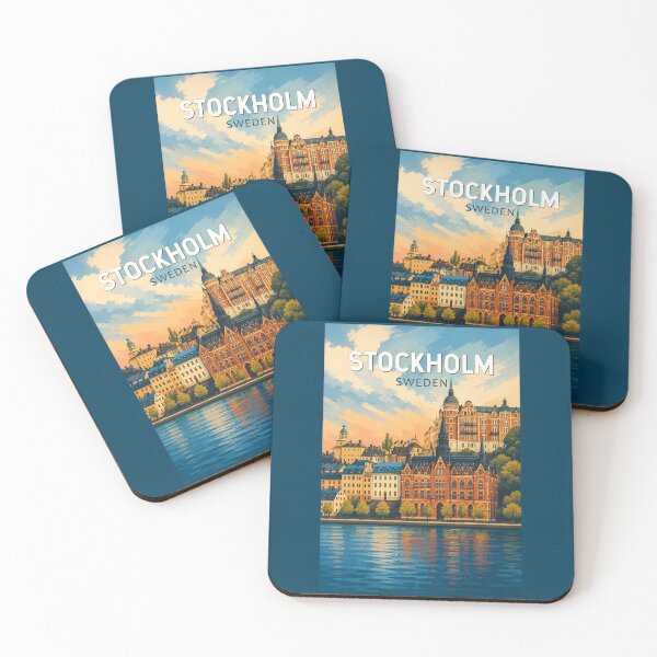 Item preview, Stockholm Sweden Illustration Travel Art Vintage designed and sold by KrisSidDesigns.