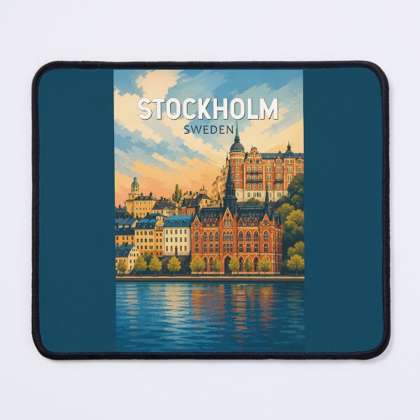 Item preview, Stockholm Sweden Illustration Travel Art Vintage designed and sold by KrisSidDesigns.