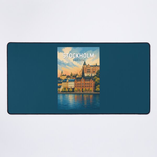Item preview, Stockholm Sweden Illustration Travel Art Vintage designed and sold by KrisSidDesigns.