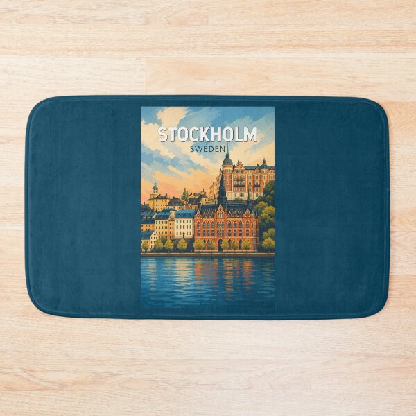 Item preview, Stockholm Sweden Illustration Travel Art Vintage designed and sold by KrisSidDesigns.