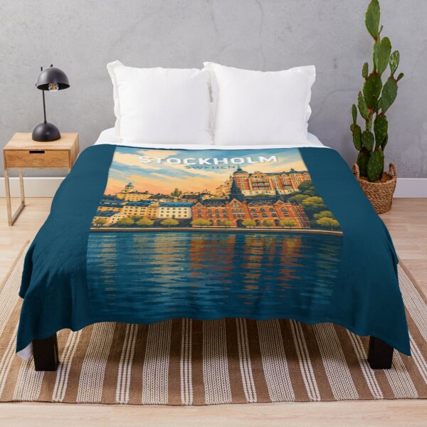 Item preview, Stockholm Sweden Illustration Travel Art Vintage designed and sold by KrisSidDesigns.