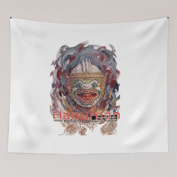 Item preview, Hanuman Ramakien Thailand Art – Khon Masked Dance Drama Travel Graphic | Welcome Thailand Souvenir designed and sold by Beeform.