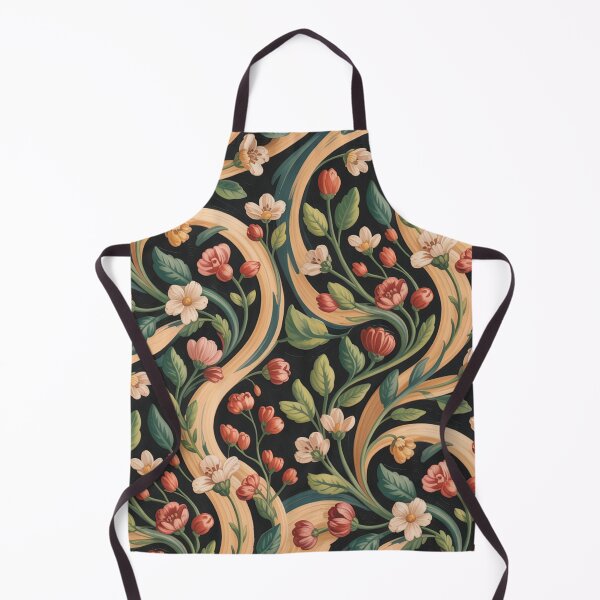 Item preview, Ornate Floral Vine Pattern | Dark Moody Flower Seamless Repeat designed and sold by Midnight Veil Designs.
