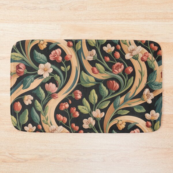 Item preview, Ornate Floral Vine Pattern | Dark Moody Flower Seamless Repeat designed and sold by Midnight Veil Designs.