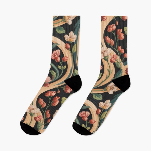 Item preview, Ornate Floral Vine Pattern | Dark Moody Flower Seamless Repeat designed and sold by Midnight Veil Designs.