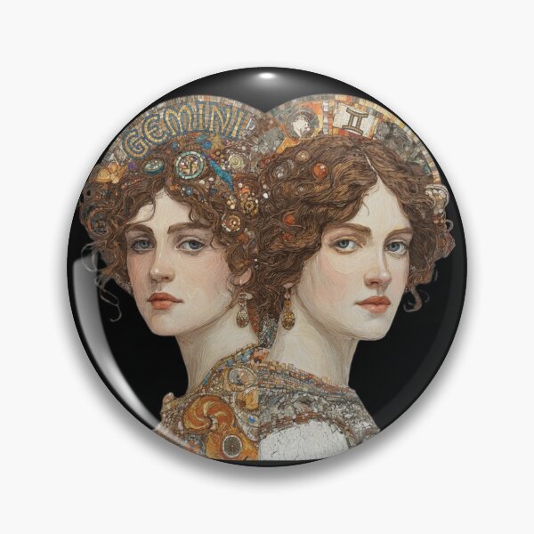 Item preview, Gemini Zodiac Art - Vintage Nouveau Twin Goddesses designed and sold by KissMyBerry.