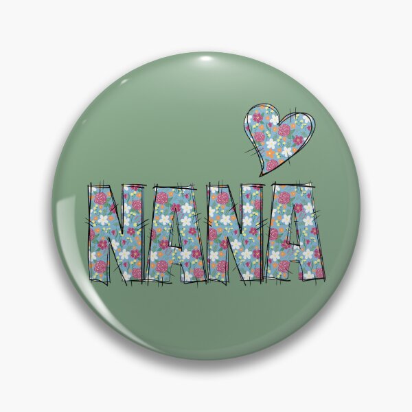 Item preview, Nana Grandma Patchwork Floral Stitch Pattern green background  designed and sold by missmann.