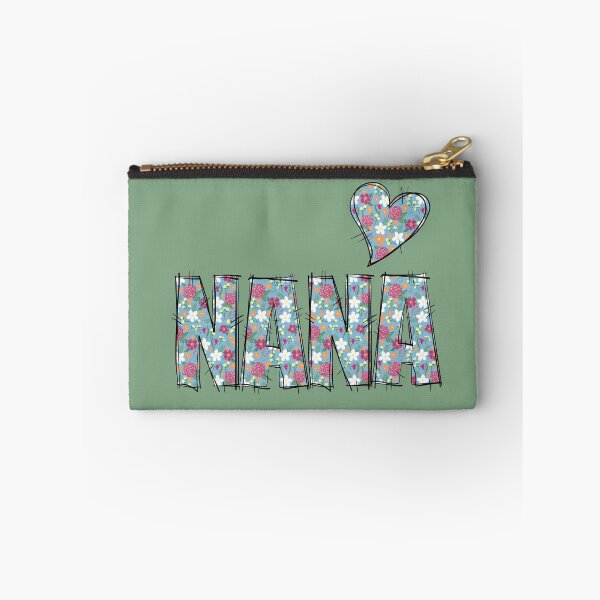 Item preview, Nana Grandma Patchwork Floral Stitch Pattern green background  designed and sold by missmann.