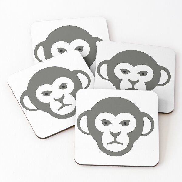 Item preview, Minimalist Geometric Chimpanzee Monkey Logo Sticker T-shirt designed and sold by Keltoi-art.