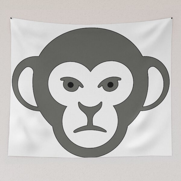 Item preview, Minimalist Geometric Chimpanzee Monkey Logo Sticker T-shirt designed and sold by Keltoi-art.