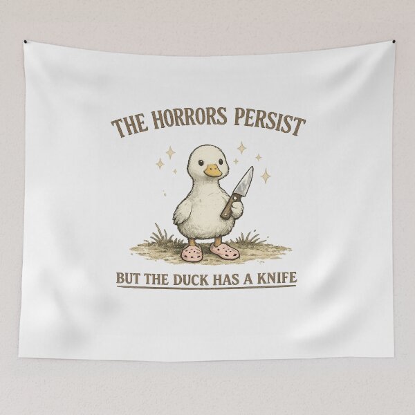Item preview, Funny Duck With Knife Meme Cute Chaotic Duck Shirt designed and sold by Region.