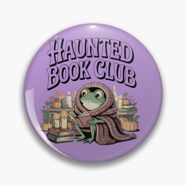 Item preview, Haunted Book Club Cozy Frog Reader Autumn Aesthetic designed and sold by Raw Tigers.