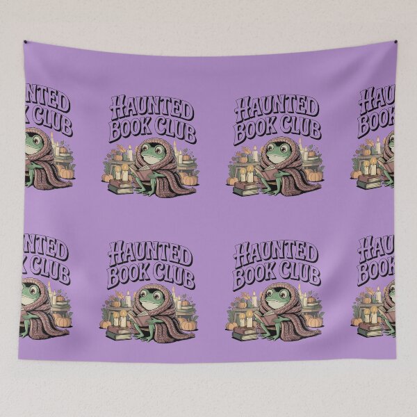 Item preview, Haunted Book Club Cozy Frog Reader Autumn Aesthetic designed and sold by Raw Tigers.
