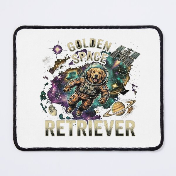 Item preview, Vintage 90s Golden Retriever Astronaut Space Dog designed and sold by Hilmanku.
