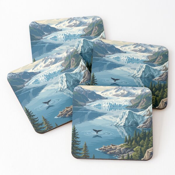 Item preview, Kenai Fjords National Park USA Travel Vintage designed and sold by RareDeerArt.