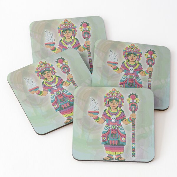 Item preview, Aztec Mayan Priestess Sun Goddess Colorful Vector Art designed and sold by Keltoi-art.