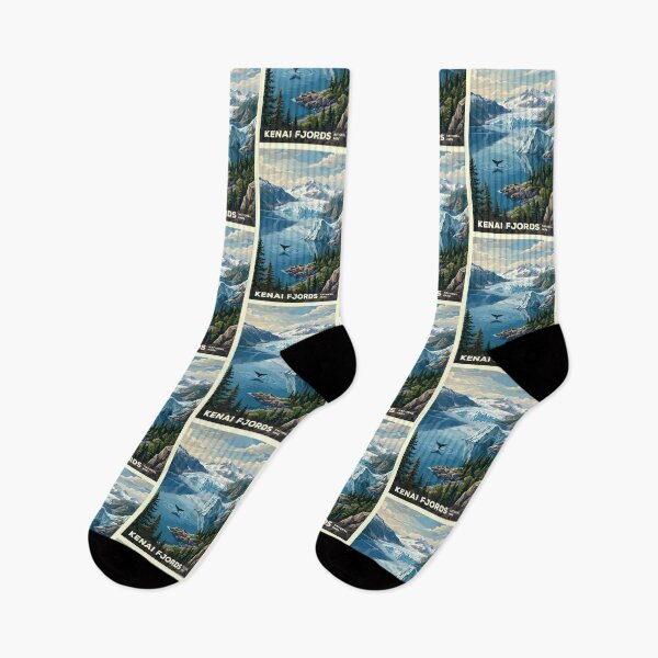 Item preview, Kenai Fjords National Park USA Travel Vintage designed and sold by RareDeerArt.