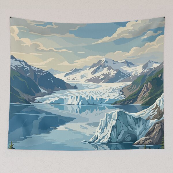 Item preview, Kenai Fjords National Park USA Travel Vintage designed and sold by RareDeerArt.