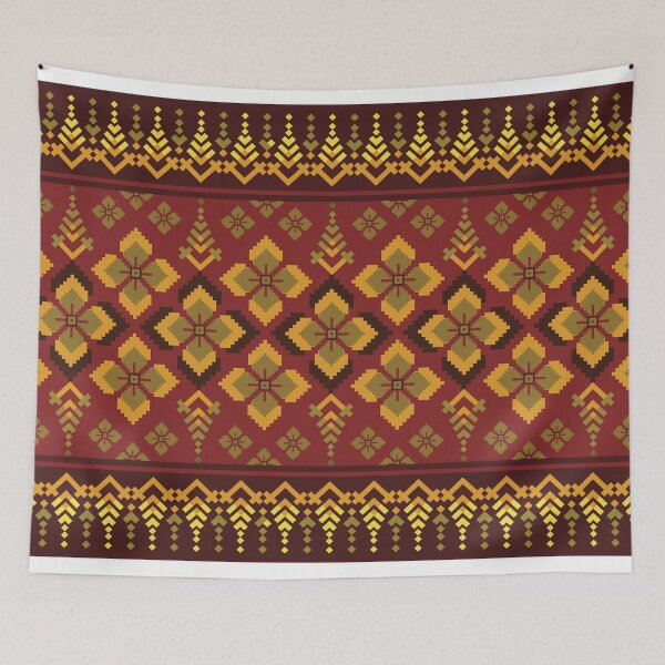 Item preview, Traditional Thai Textile Geometric Seamless Pattern designed and sold by PowerAntShop.