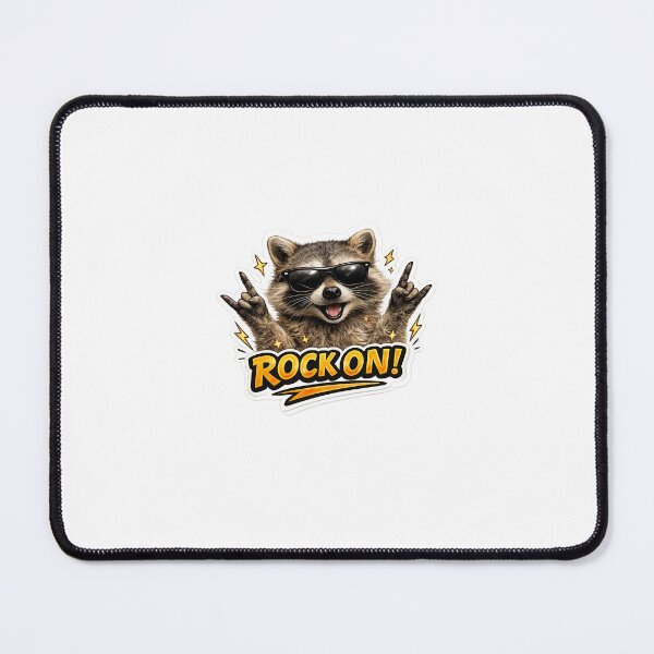 Item preview, Raccoon Rock Sign Funny Glasses Sticker designed and sold by Deepstudio09.