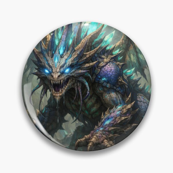 Item preview, Fantastic ice crystal dragon standing in an ancient forest designed and sold by elopezstock.
