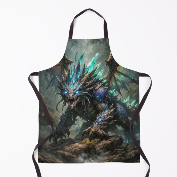 Item preview, Fantastic ice crystal dragon standing in an ancient forest designed and sold by elopezstock.