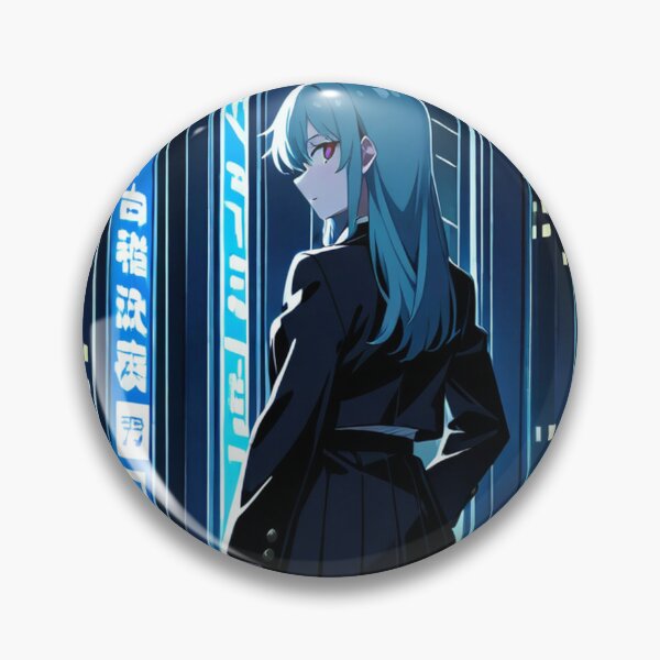 Item preview, Anime - Girl School Uniform Blue Night Neon designed and sold by AnimeShin.