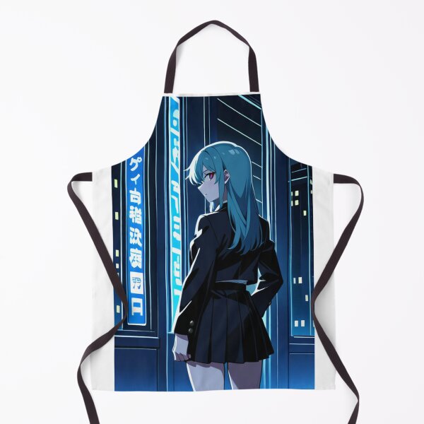 Item preview, Anime - Girl School Uniform Blue Night Neon designed and sold by AnimeShin.