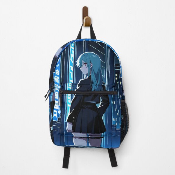 Item preview, Anime - Girl School Uniform Blue Night Neon designed and sold by AnimeShin.