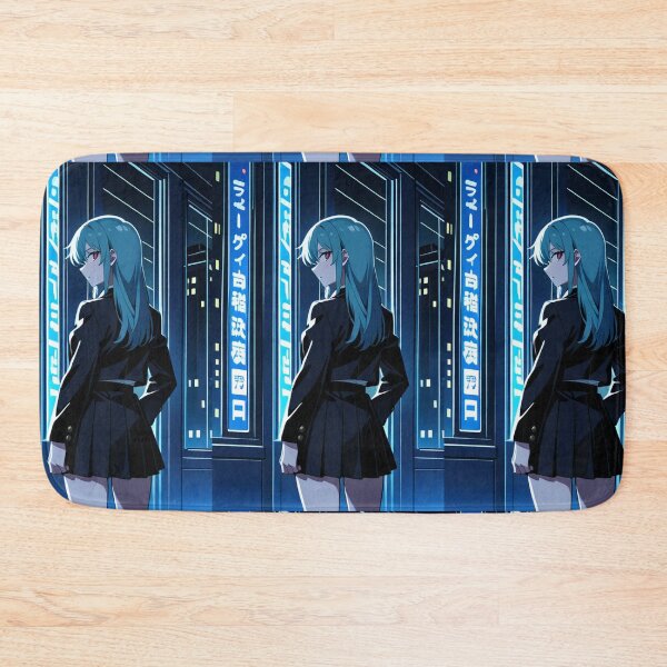 Item preview, Anime - Girl School Uniform Blue Night Neon designed and sold by AnimeShin.