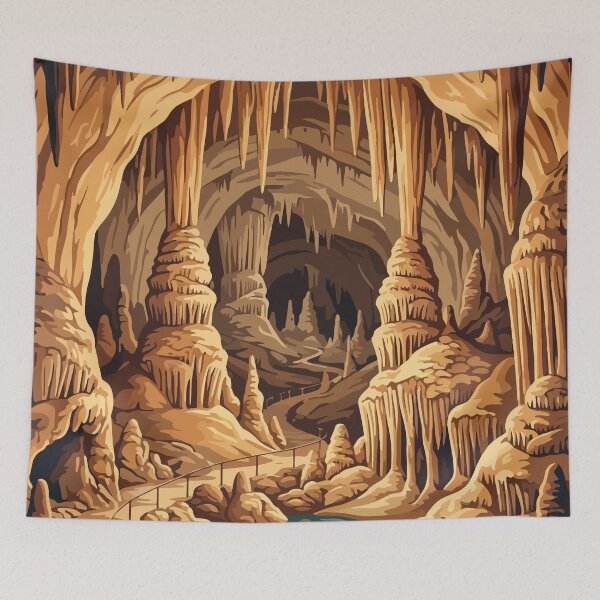 Item preview, Carlsbad Caverns National Park USA Travel Vintage designed and sold by RareDeerArt.