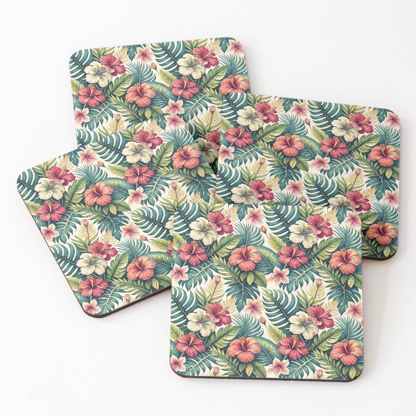 Item preview, Tropical Hibiscus Paradise Floral Pattern designed and sold by Petal & Pattern Co.