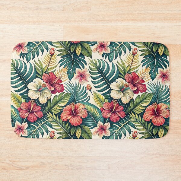 Item preview, Tropical Hibiscus Paradise Floral Pattern designed and sold by Storybook Botanica.