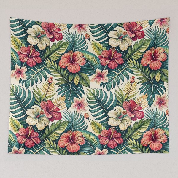Item preview, Tropical Hibiscus Paradise Floral Pattern designed and sold by Petal & Pattern Co.