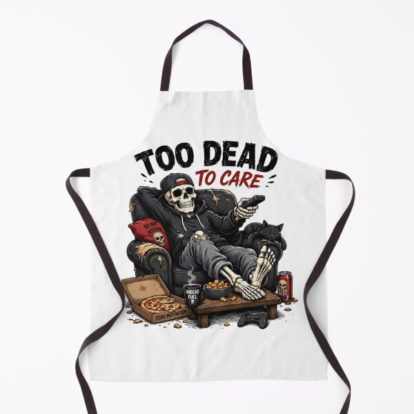 Item preview, Too Dead To Care Lazy Skeleton Funny Gifts designed and sold by BadhbhArt.