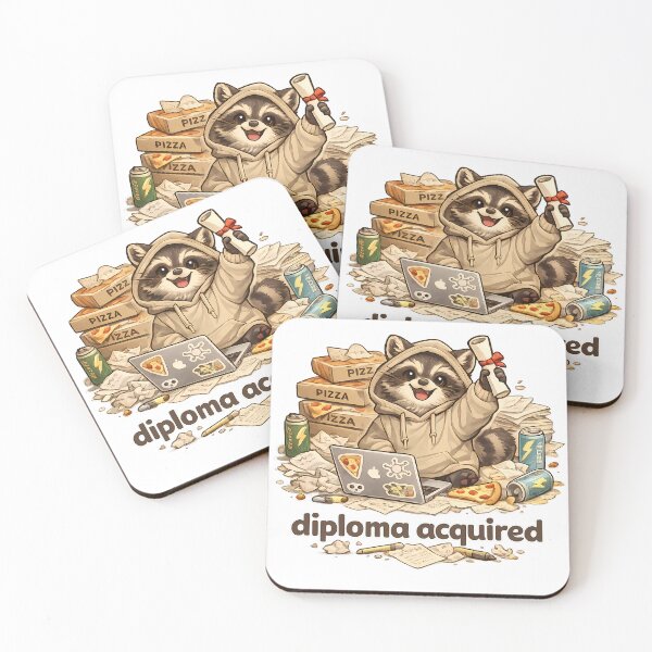 Item preview, Funny Trash Panda Graduation Shirt — Diploma Acquired Raccoon Meme Tee designed and sold by Gremlin Hours.