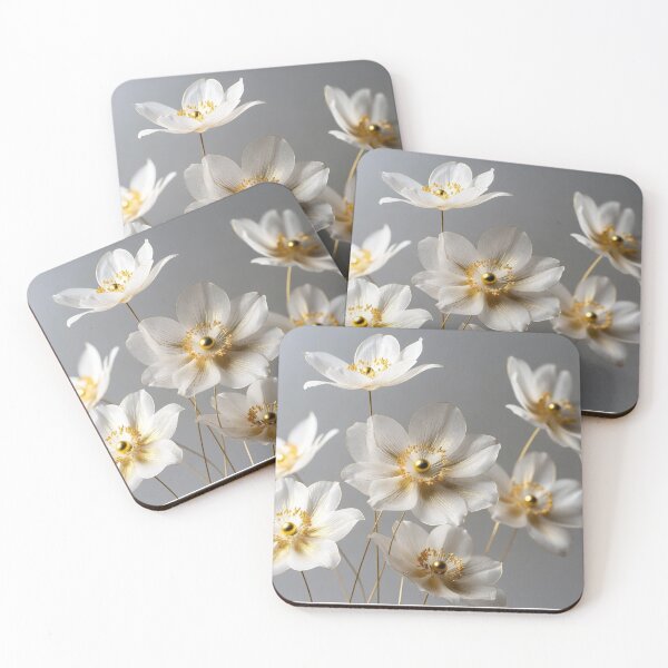 Item preview, Elegant White Flowers with Golden Centers designed and sold by IntelliMindDesigns.