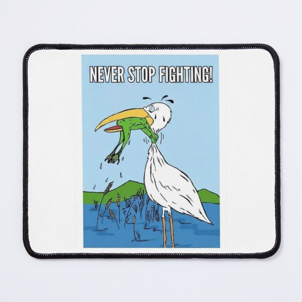 Item preview, Never Give Up! - Frog Choking Heron Motivational designed and sold by ItaloRoberti.