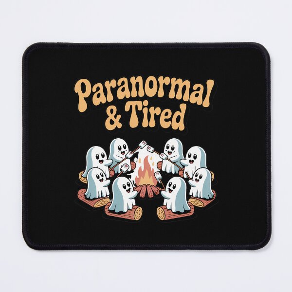 Item preview, Paranormal and Tired Cute Ghost Campfire Halloween Tee designed and sold by Raw Tigers.