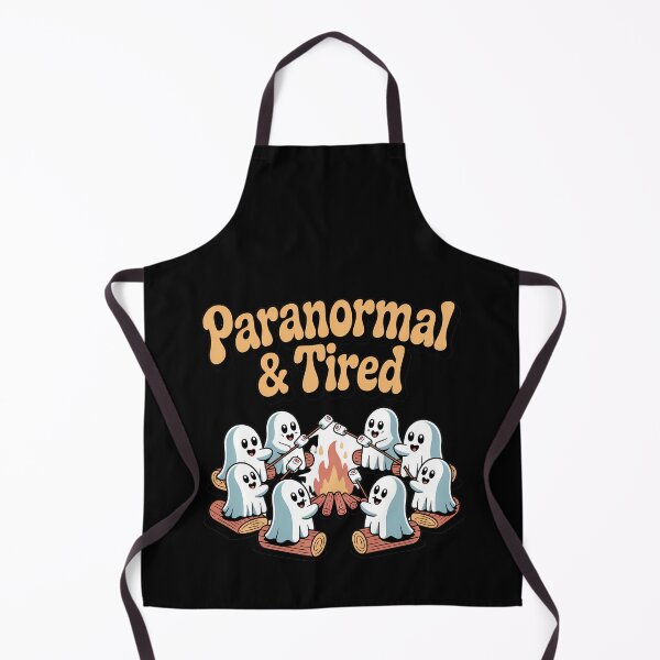 Item preview, Paranormal and Tired Cute Ghost Campfire Halloween Tee designed and sold by Raw Tigers.