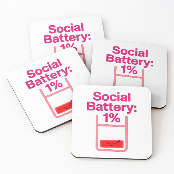 Item preview, Social Battery 1% Funny designed and sold by veloramode.