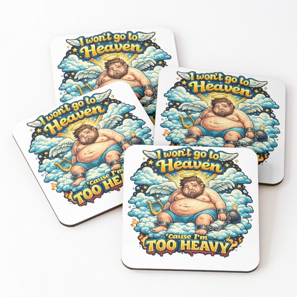 Item preview, I Won’t Go To Heaven Cause I’m Too Heavy Shirt – Funny Angel Dark Humor Graphic Tee designed and sold by GreenDoor007.